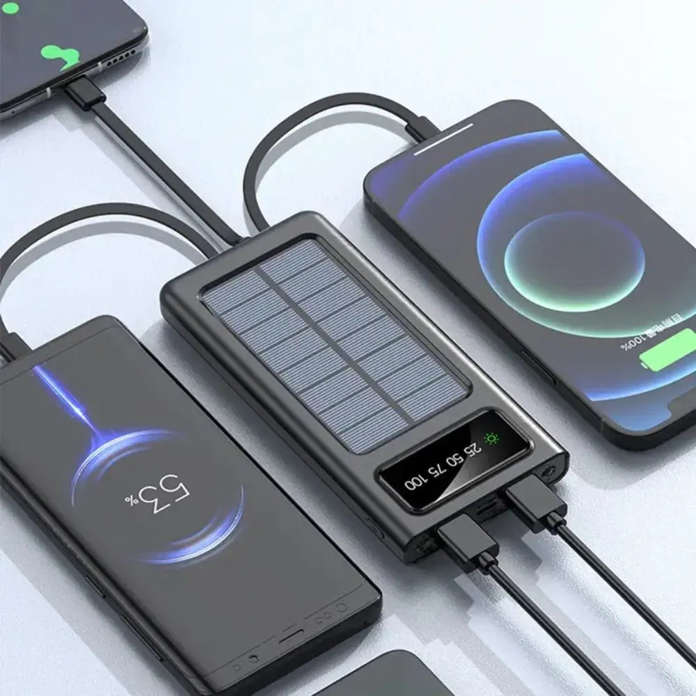 SolarCharge Pal with Integrated Cables