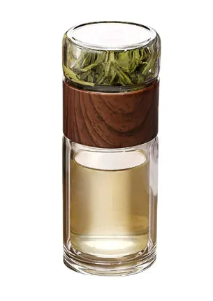 Travel-Ready Dual-Layer Glass Tea Brewer