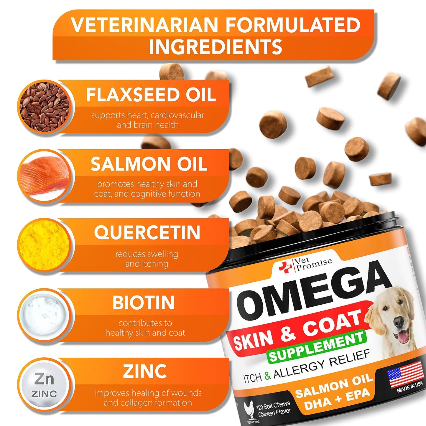 Omega-3 Dog Coat Enhancer 120 Chews