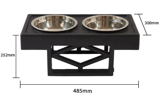 Adjustable Height Slow-Feed Dog Bowl