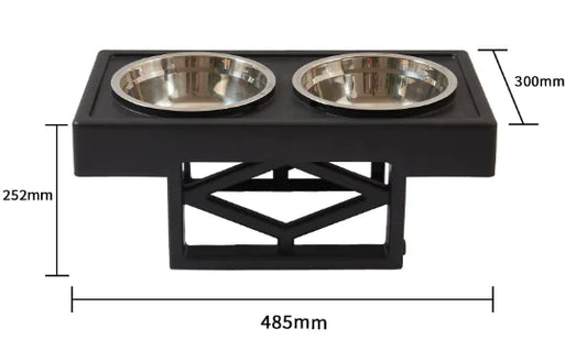 Adjustable Height Slow-Feed Dog Bowl